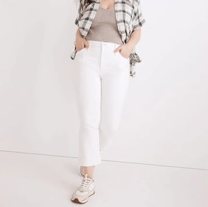 Madewell Cali Demi boot cut jeans pure white stretch